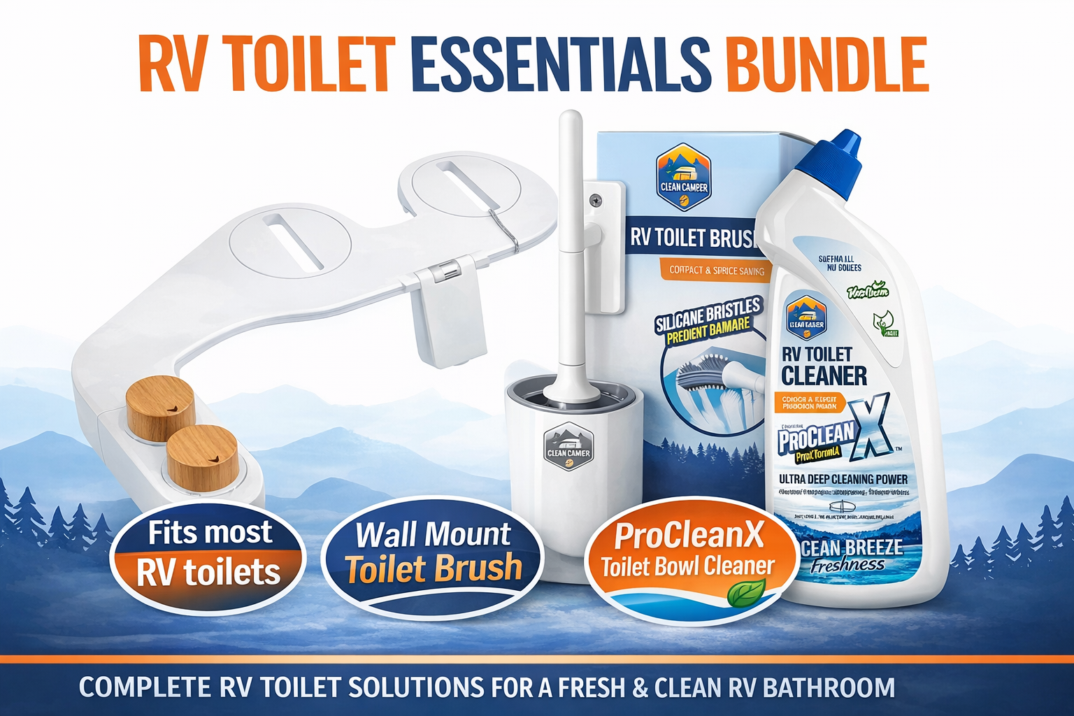 Clean Camper RV Toilet Essentials Bundle