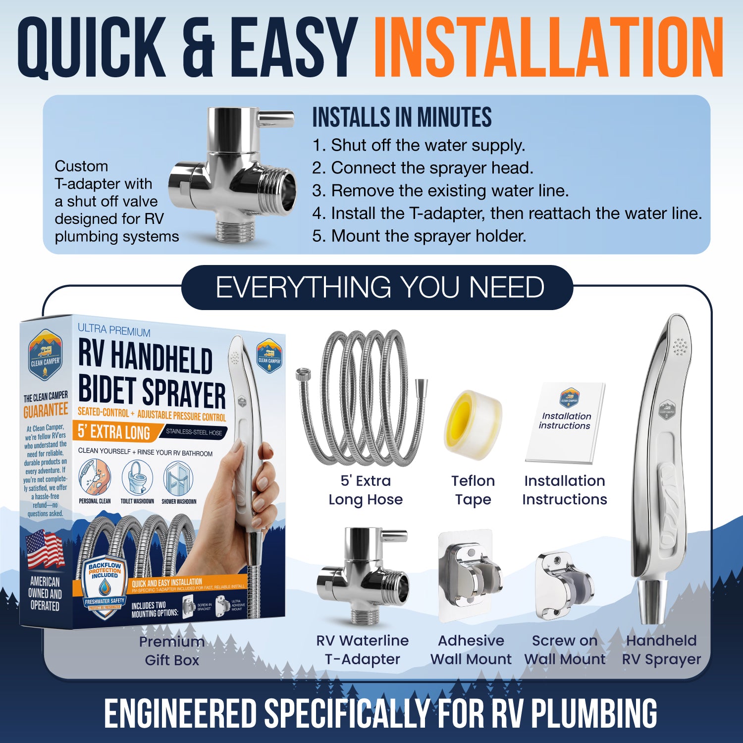 Clean Camper RV Handheld Bidet Sprayer