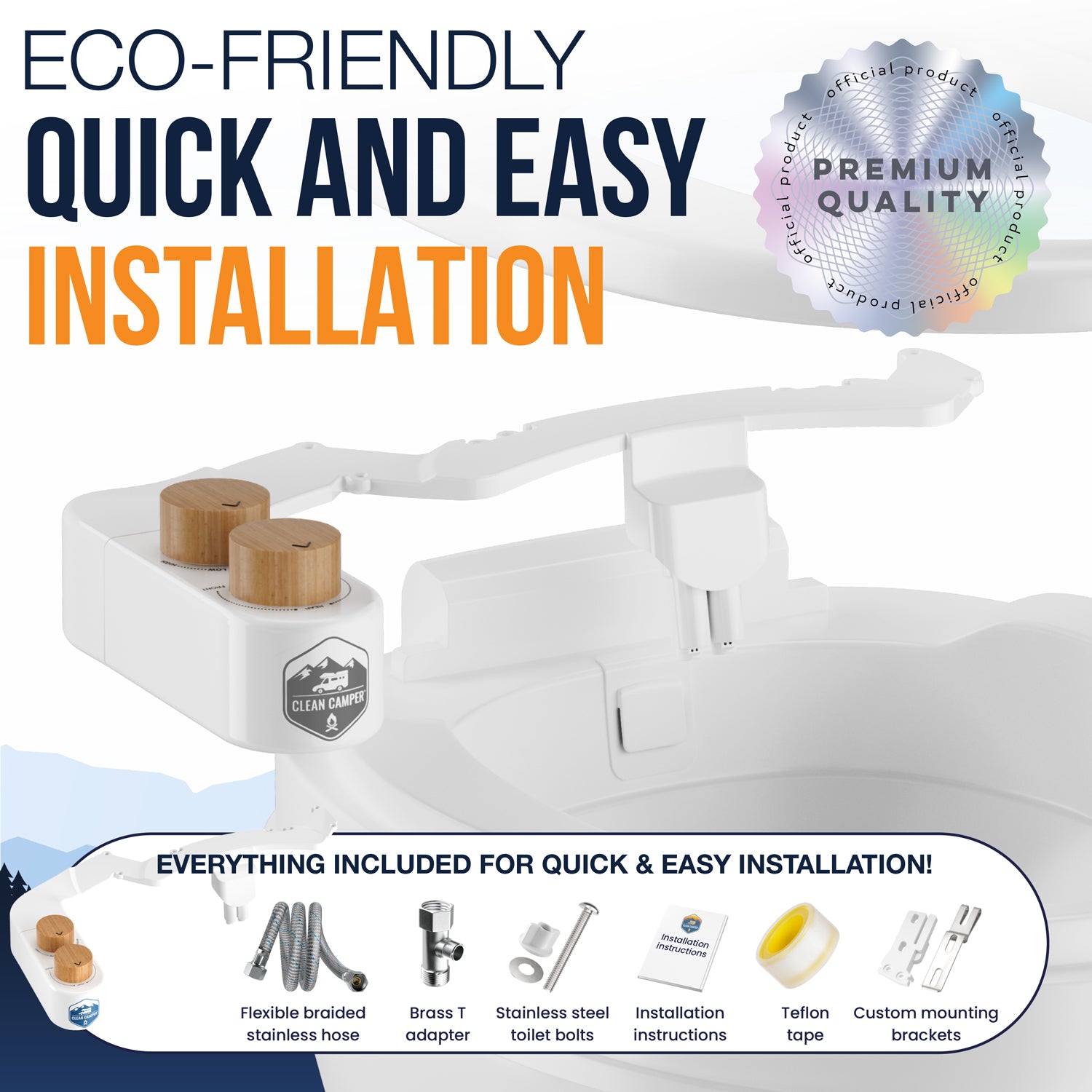 Custom RV Bidet for Thetford V, VI & SeaFlo RV Toilets