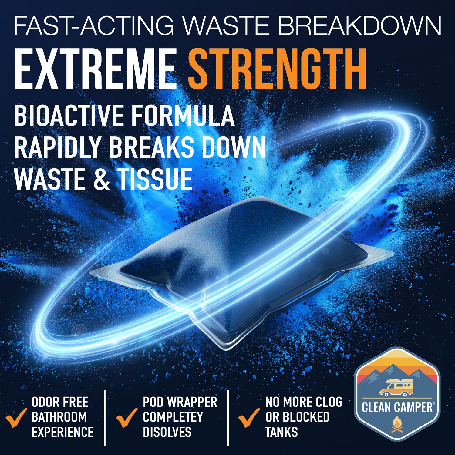 Clean Camper Extreme Strength RV Holding Tank Pods