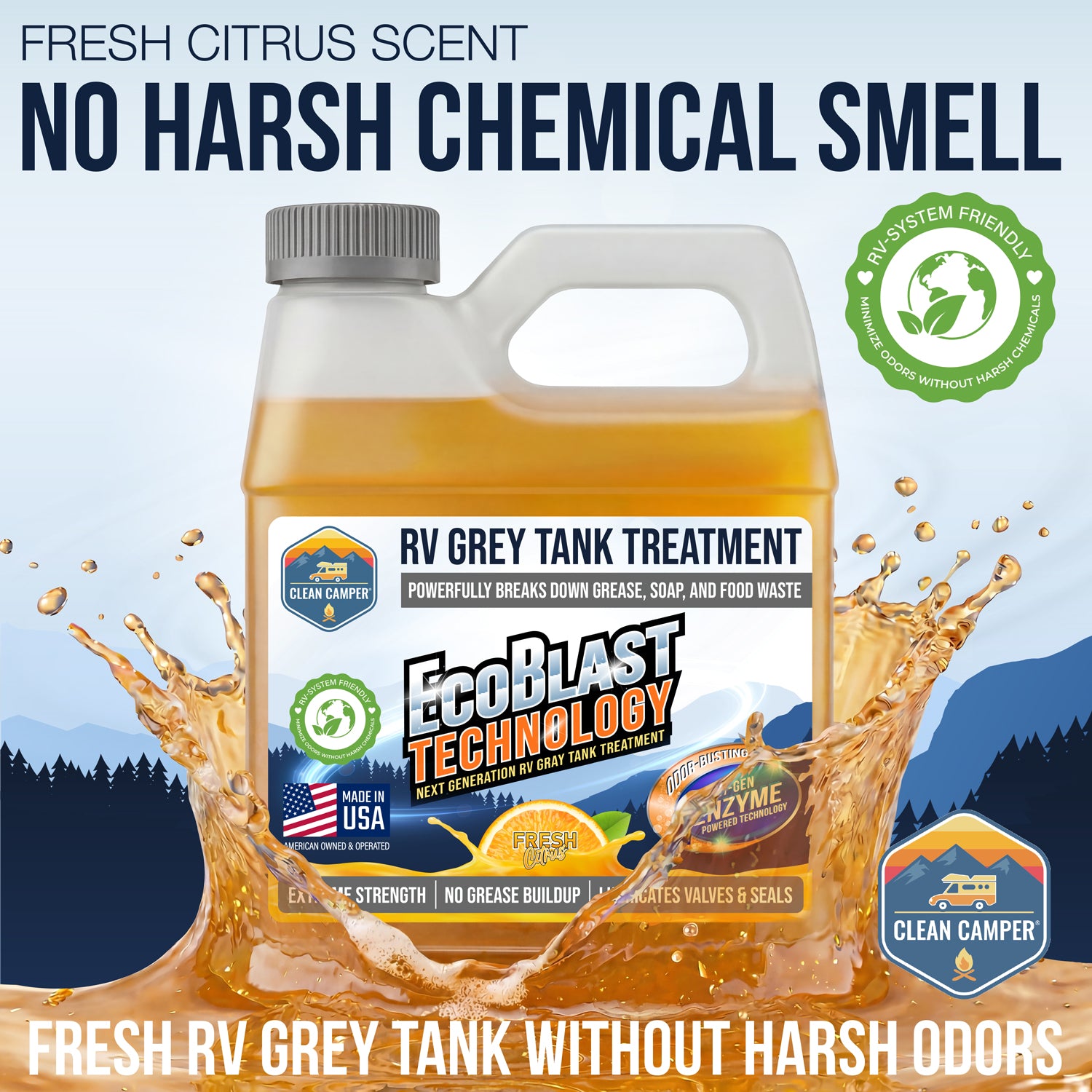 Clean Camper Extreme Strength RV Grey Tank Treatment