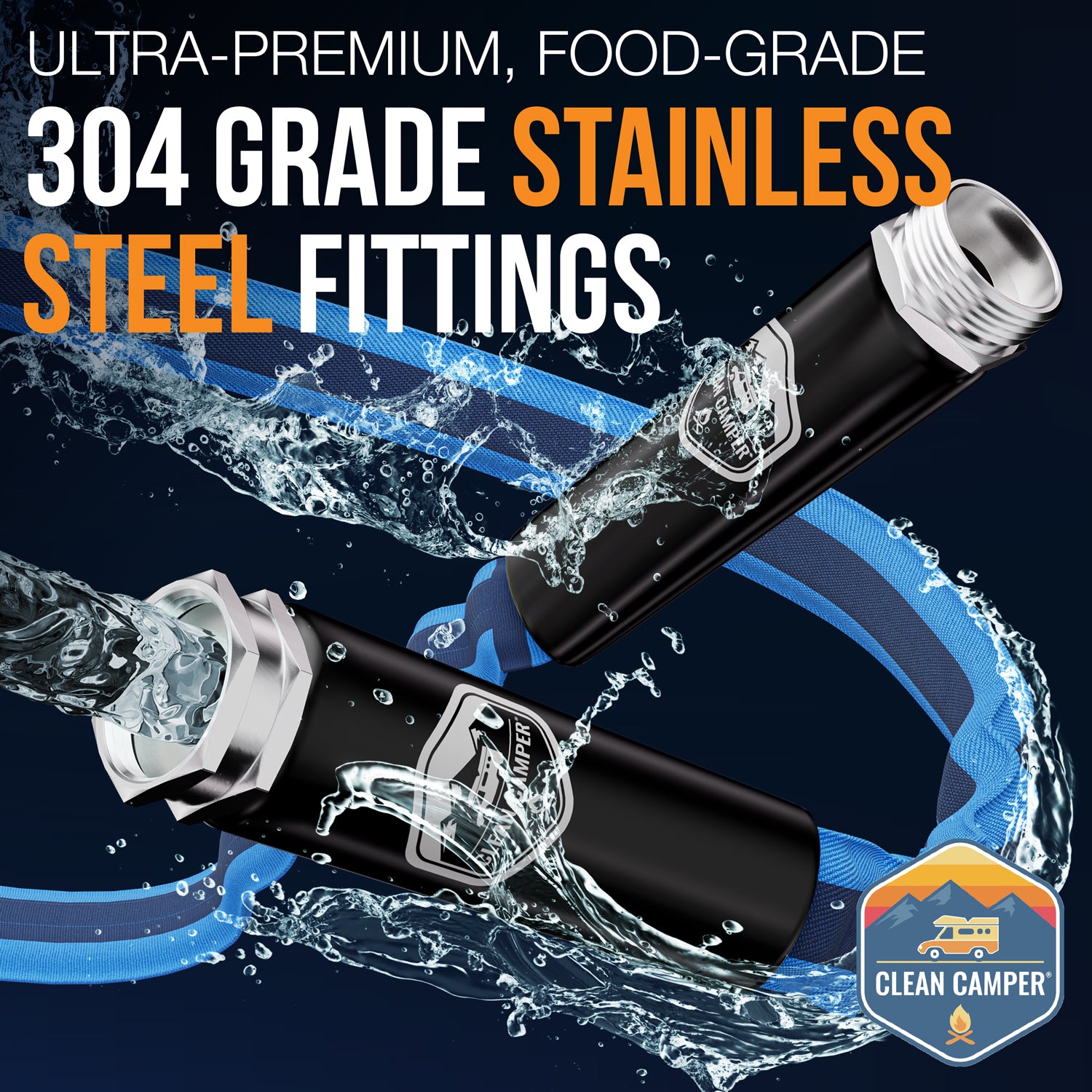 Clean Camper RV Flexible Drinking Water Hose